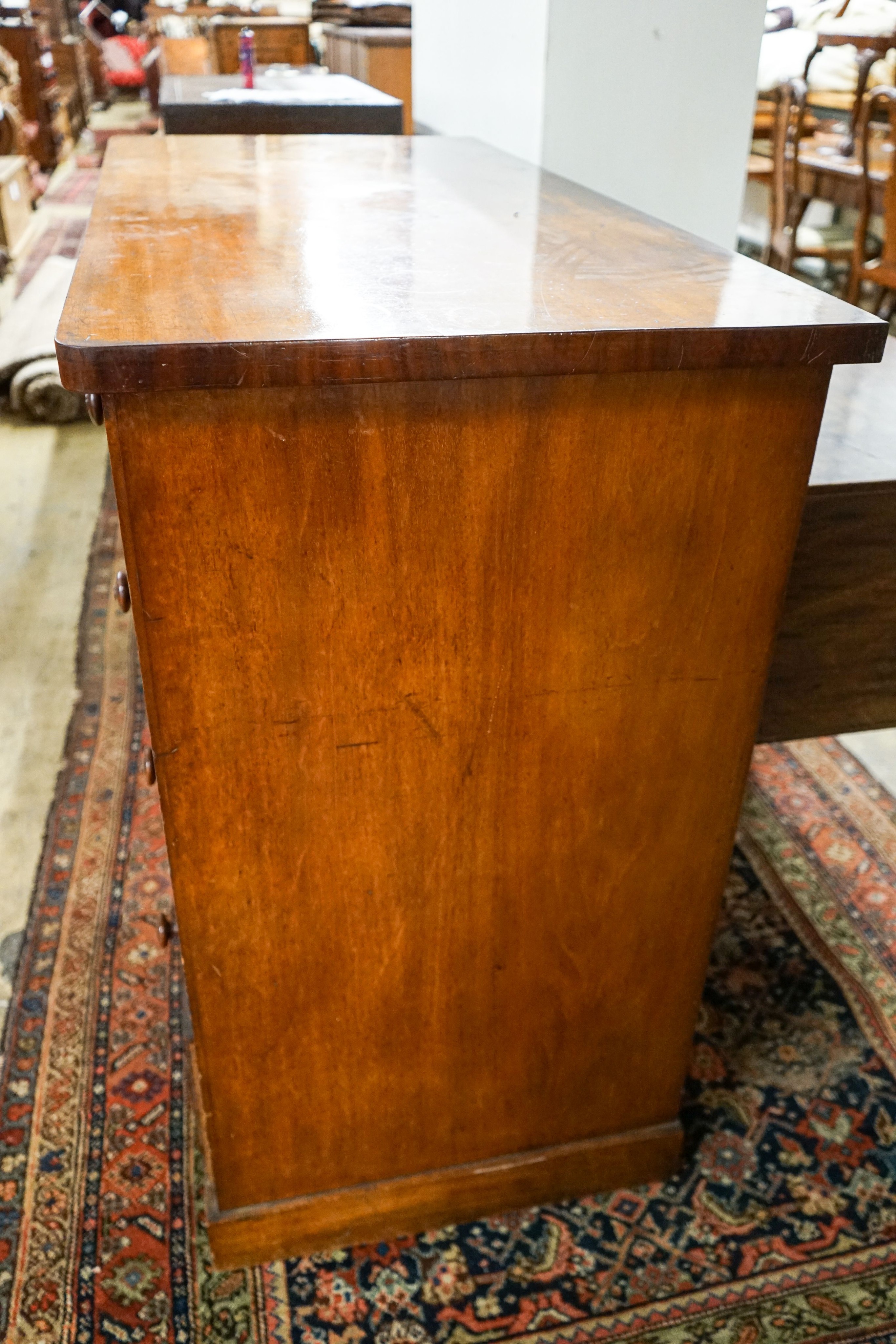 A Victorian mahogany chest of drawers, width 127cm, depth 60cm, height 107cm